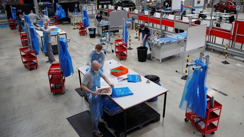 Nissans fabrik i Sunderland i det nordøstlige England er Storbritanniens største bilproducent. Den ventes at genåbne i løbet af juni. (Arkivfoto).