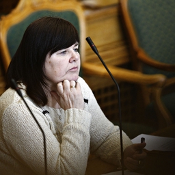 Karina Lorentzen Dehnhardt (SF), da Folketinget holder møde i Folketingssalen torsdag den 2. april 2020. (Foto: Philip Davali/Ritzau Scanpix)